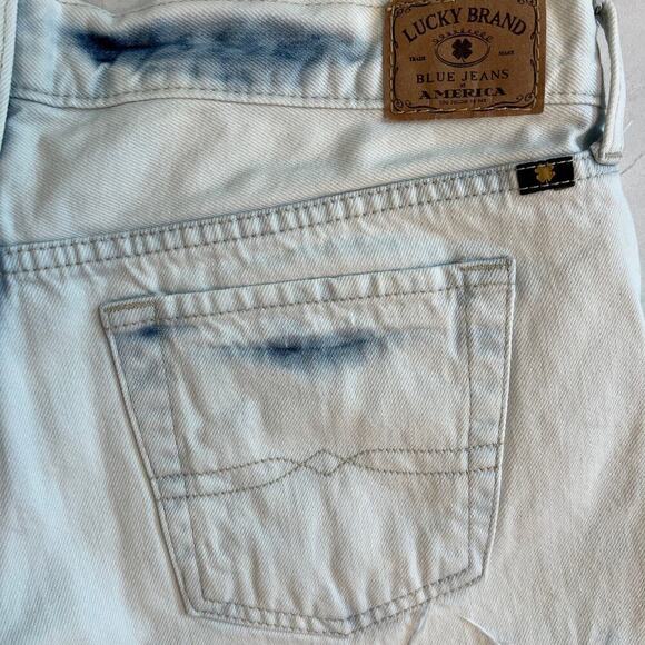 Lucky Brand The Cutoff bleached raw hem denim jeans shorts Size 6/28 - Picture 12 of 16